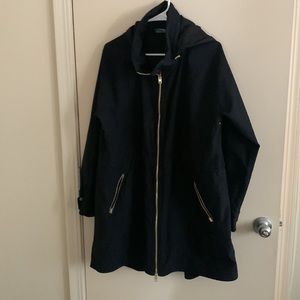 Black and Gold Athleta Rain Jacket